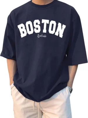 leotude men's oversized cottonblend t shirt graphic printed half sleeve casual t shirt