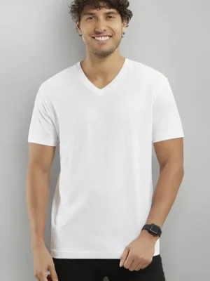 jockey 2726 men's cotton v neck t shirt regular fit casual wear