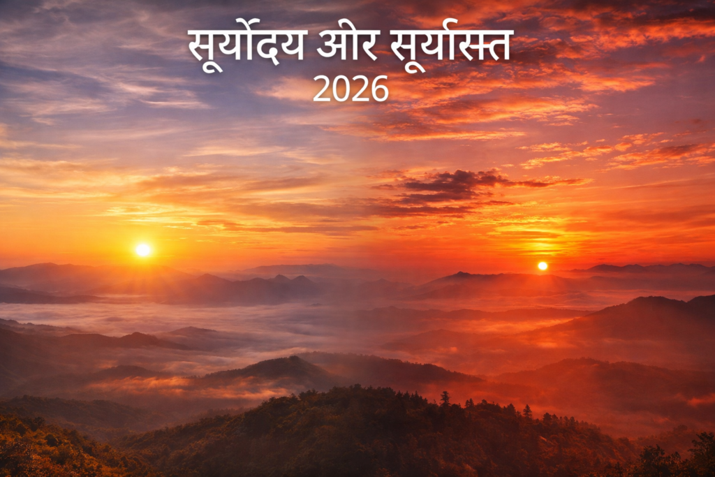 सूर्योदय और सूर्यास्त 2026 mahatvpurn lekh !